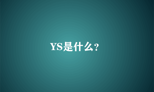 YS是什么？