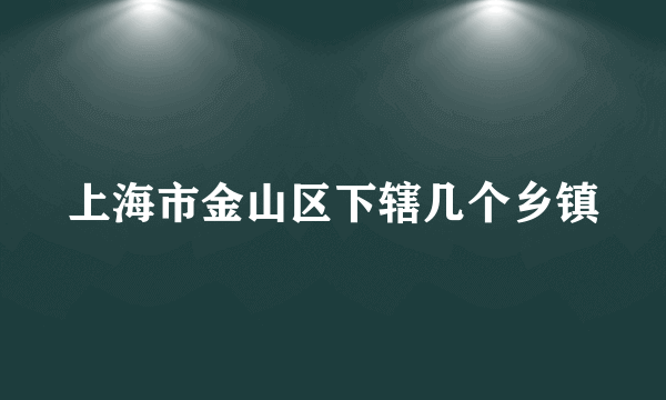 上海市金山区下辖几个乡镇