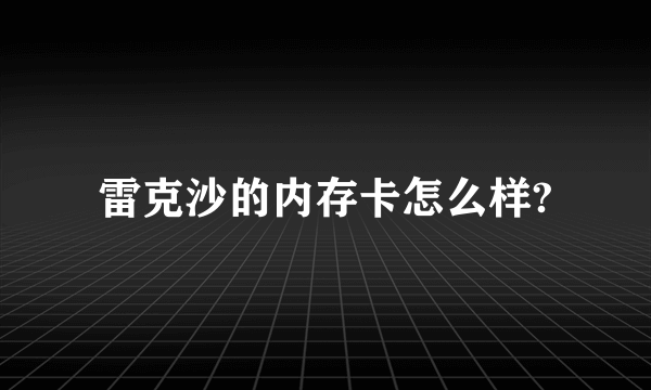 雷克沙的内存卡怎么样?