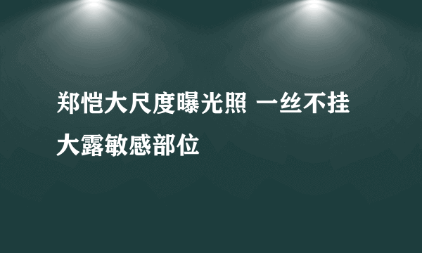 郑恺大尺度曝光照 一丝不挂大露敏感部位