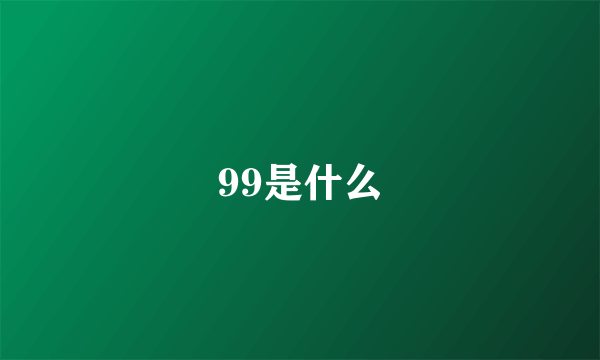 99是什么