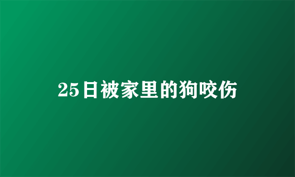 25日被家里的狗咬伤