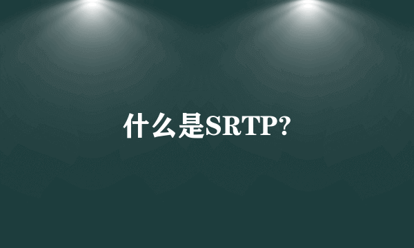 什么是SRTP?