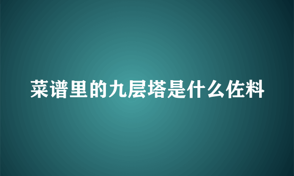 菜谱里的九层塔是什么佐料