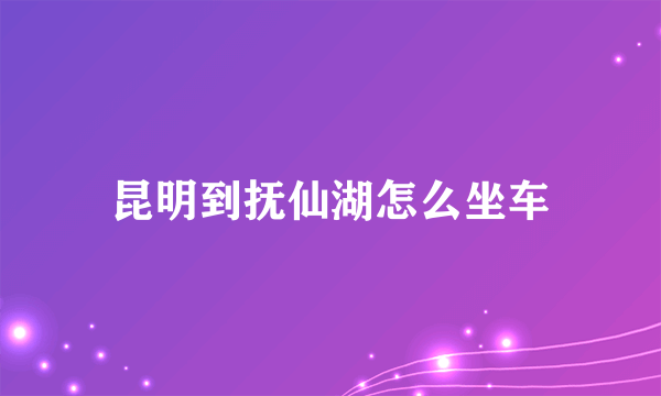 昆明到抚仙湖怎么坐车