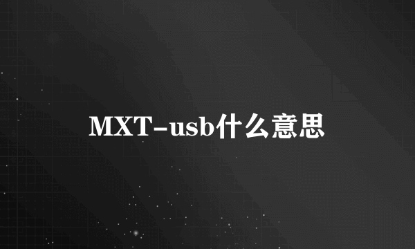 MXT-usb什么意思