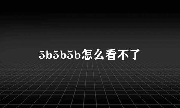 5b5b5b怎么看不了