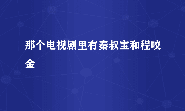 那个电视剧里有秦叔宝和程咬金