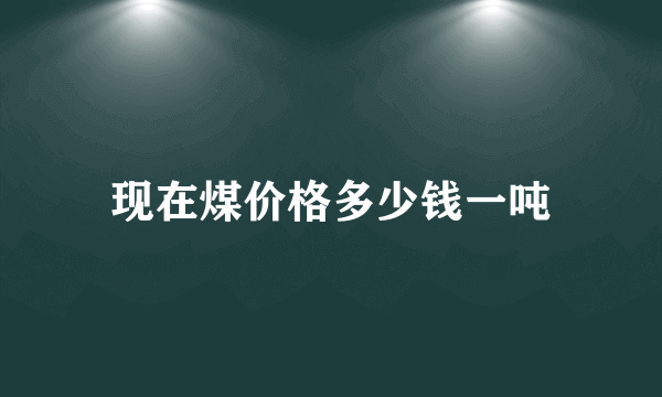 现在煤价格多少钱一吨