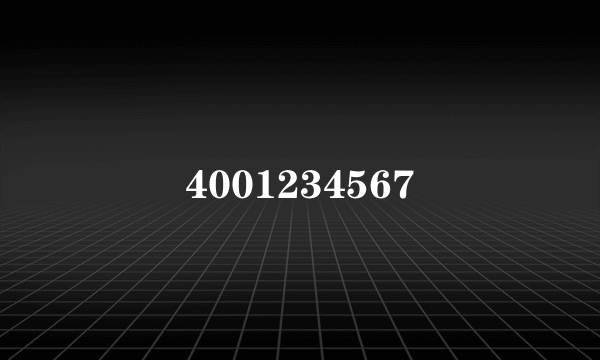 4001234567