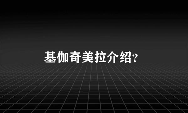 基伽奇美拉介绍？