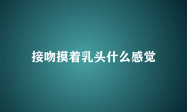 接吻摸着乳头什么感觉