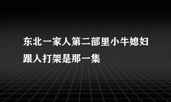 东北一家人第二部里小牛媳妇跟人打架是那一集