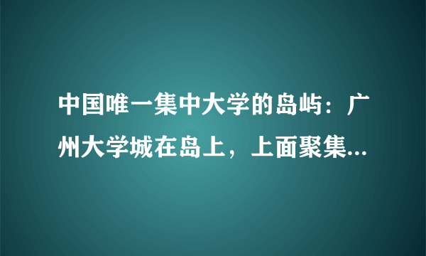 中国唯一集中大学的岛屿：广州大学城在岛上，上面聚集了多所大学