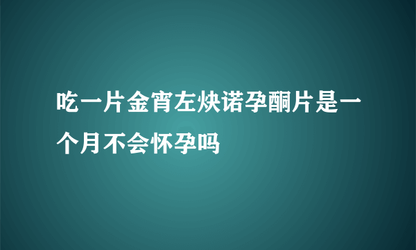 吃一片金宵左炔诺孕酮片是一个月不会怀孕吗