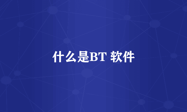 什么是BT 软件