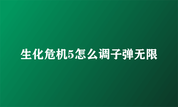 生化危机5怎么调子弹无限