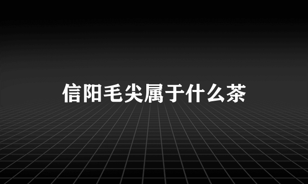 信阳毛尖属于什么茶