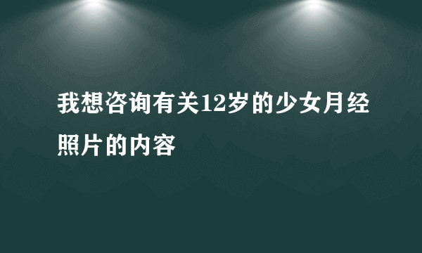 我想咨询有关12岁的少女月经照片的内容