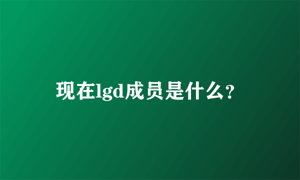 现在lgd成员是什么？