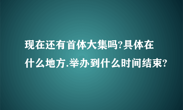 现在还有首体大集吗?具体在什么地方.举办到什么时间结束?