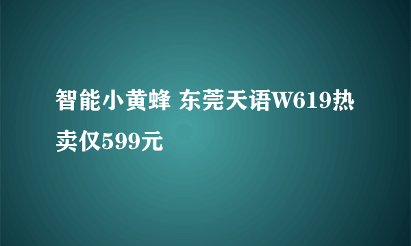 智能小黄蜂 东莞天语W619热卖仅599元