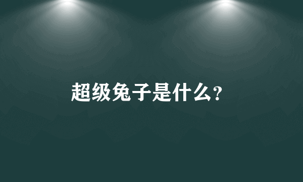 超级兔子是什么？