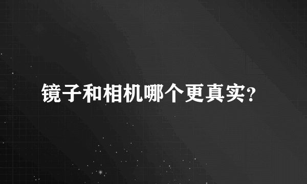 镜子和相机哪个更真实？