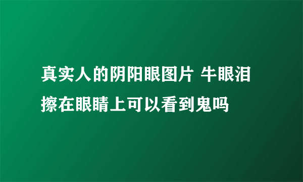 真实人的阴阳眼图片 牛眼泪擦在眼睛上可以看到鬼吗