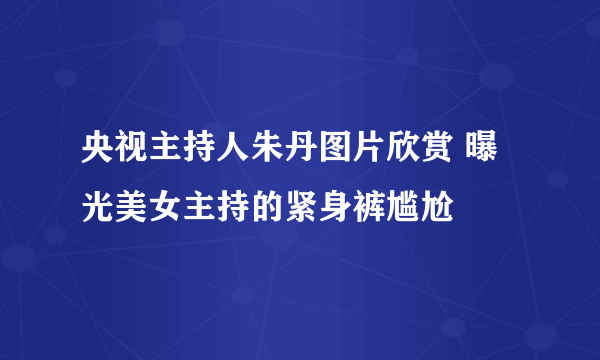 央视主持人朱丹图片欣赏 曝光美女主持的紧身裤尴尬