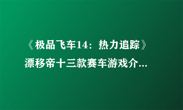 《极品飞车14：热力追踪》 漂移帝十三款赛车游戏介绍及漂移方法解说