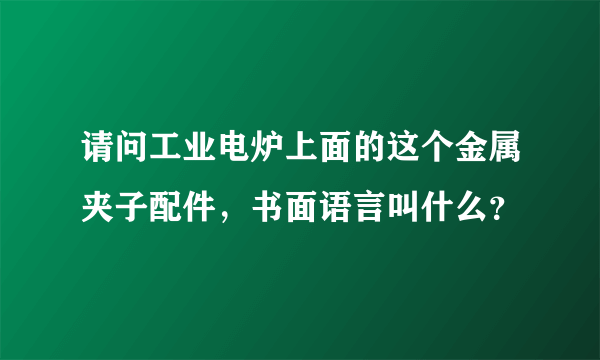 请问工业电炉上面的这个金属夹子配件，书面语言叫什么？