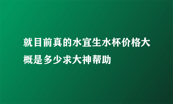 就目前真的水宜生水杯价格大概是多少求大神帮助