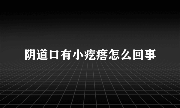 阴道口有小疙瘩怎么回事