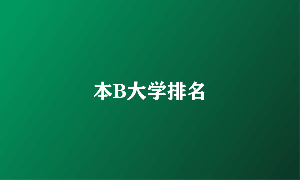 本B大学排名