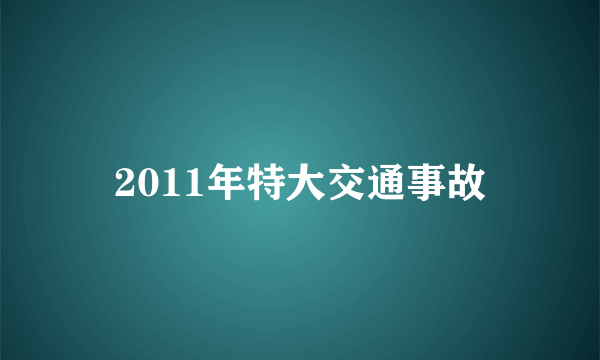 2011年特大交通事故