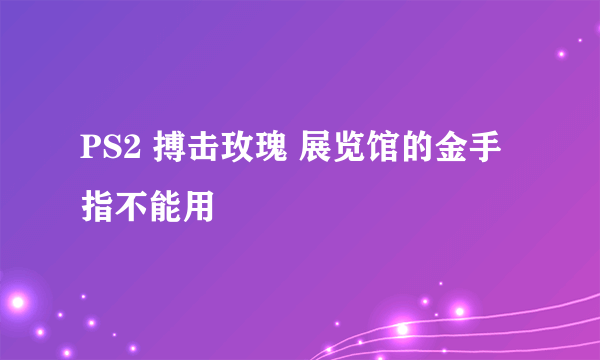 PS2 搏击玫瑰 展览馆的金手指不能用