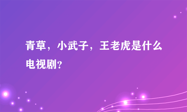 青草，小武子，王老虎是什么电视剧？