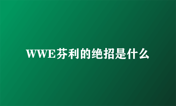 WWE芬利的绝招是什么