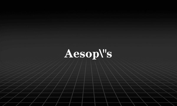 Aesop\