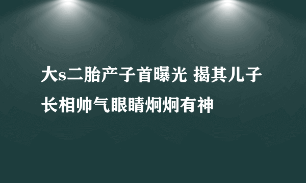 大s二胎产子首曝光 揭其儿子长相帅气眼睛炯炯有神