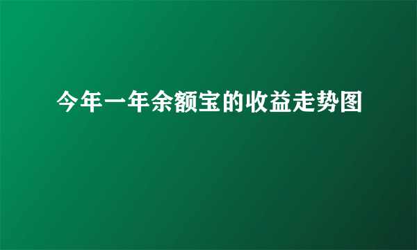 今年一年余额宝的收益走势图