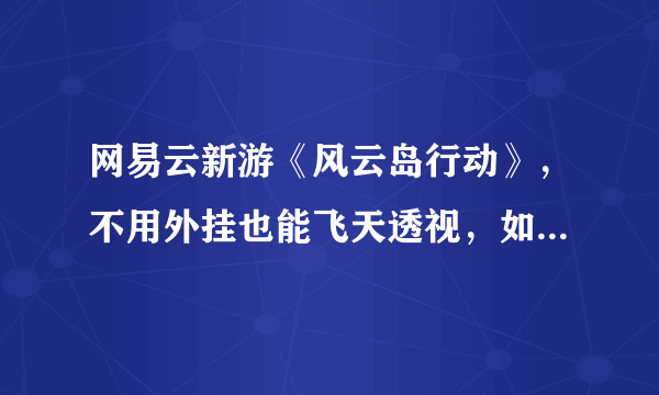 网易云新游《风云岛行动》，不用外挂也能飞天透视，如何评价？