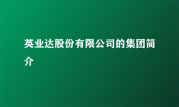 英业达股份有限公司的集团简介