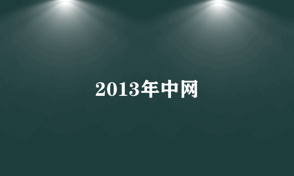 2013年中网