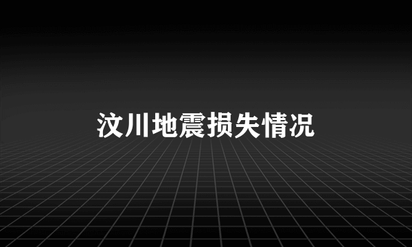 汶川地震损失情况