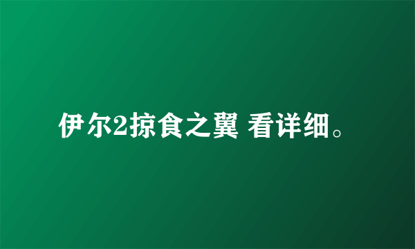 伊尔2掠食之翼 看详细。