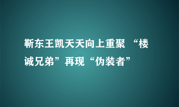 靳东王凯天天向上重聚 “楼诚兄弟”再现“伪装者”