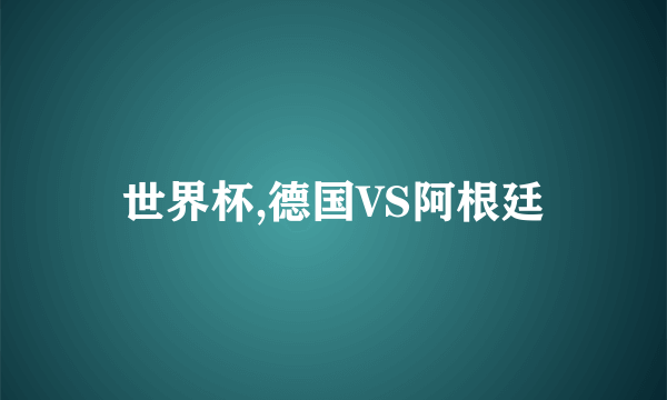 世界杯,德国VS阿根廷