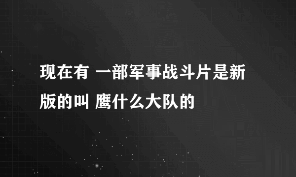 现在有 一部军事战斗片是新版的叫 鹰什么大队的